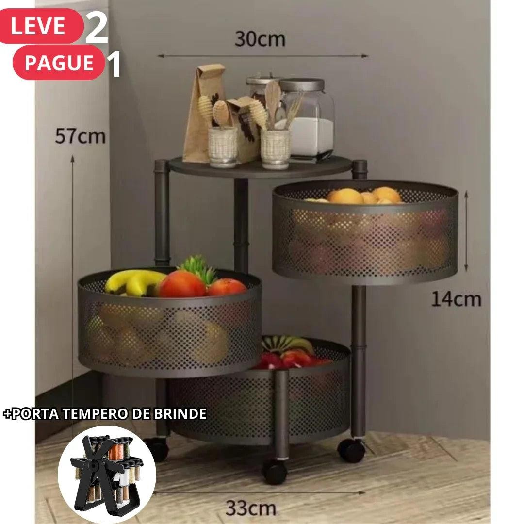 Fruteira Articulada Multiuso 5 em 1 + Brinde Porta Tempero Giratório — foto 6
