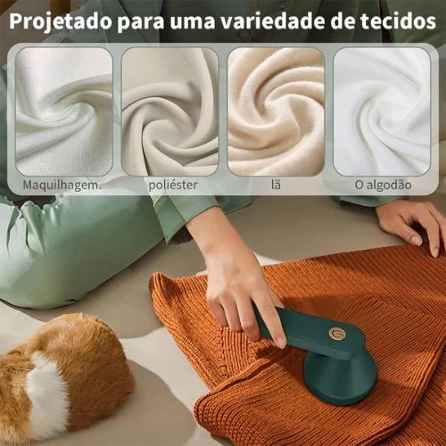 Papa Bolinhas Elétrico Recarregável Removedor de Pelos e Fiapos