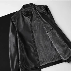 [LEVE 2 PAGUE 1] Jaqueta Masculina Vossler em Couro Legítimo Premium +BRINDES: Relógio, Cinto e Carteira
