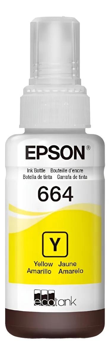Refil De Tinta Epson T664 Amarelo - T664420-AL