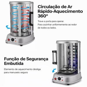 Churrasqueira Grill Rotisserie com Temperatura Ajustável, 1500W