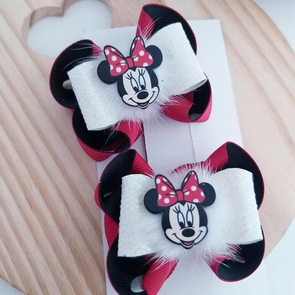 Par de Laço de Cabelo - Minnie 