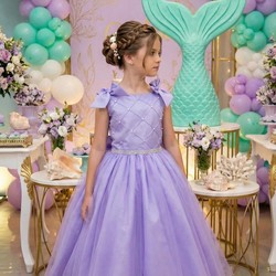 Vestido Luxo Lilás Inspiração - Ariel 