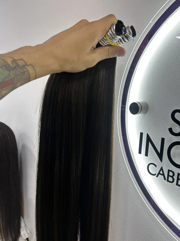 Cabelo Vietnamita 65cm Castanho Claro - 100gr