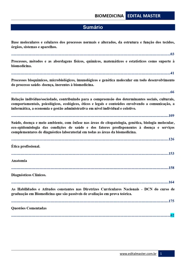 Biomedicina ENARE 2026/2027