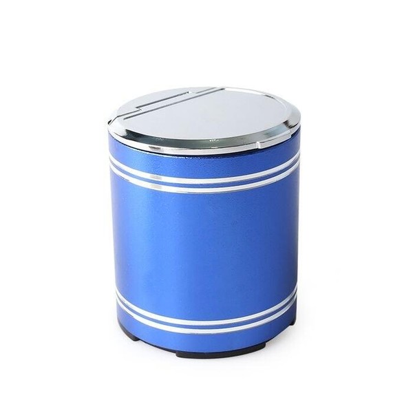 Cinzeiro de Plástico Portátil com Tampa - Azul