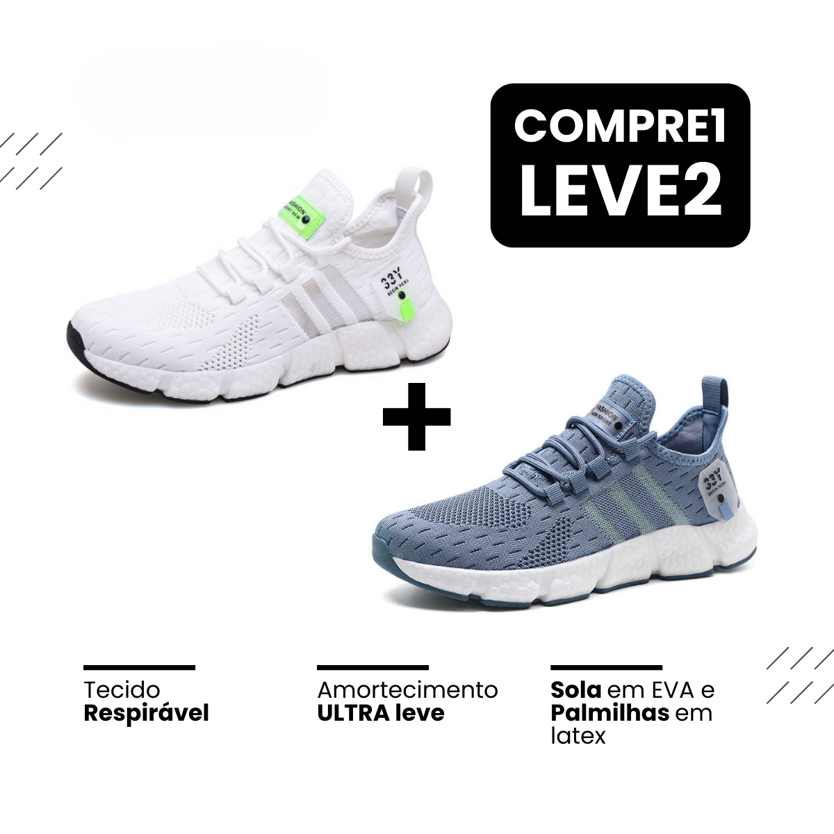 New Tênis Run®️ - Respirável e Ultra Resistente (COMPRE 1 LEVE 2) — foto 9