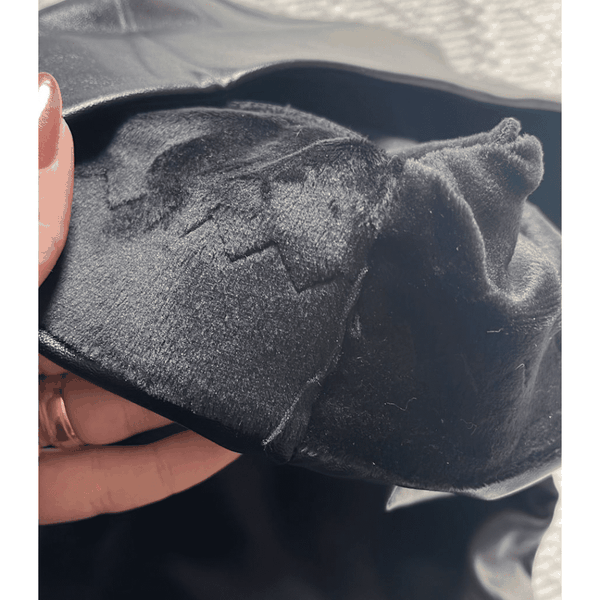 Calça Legging Couro Feminina Peluciada Cintura Alta