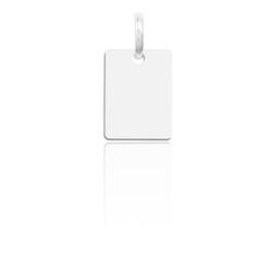 Pingente Laser Formato Retangular Liso 12X16MM