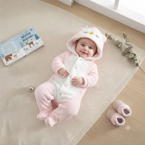 MACACÃO DE BEBÊ DIVERTIDO UNIFLOC COM PELE ÁGATA CORUJINHA ROSA 0752 