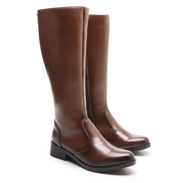 Bota Feminina Montaria Bico Fino Cano Alto 
