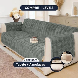 [COMPRE 1 LEVE 2] Capa de Sofá SoftGuard [BRINDES] Kit almofadas + Tapete