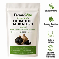 Fermenvita® Alho Negro Fermentado 6.000mg | Desincha, Regula e Fortalece a Imunidade