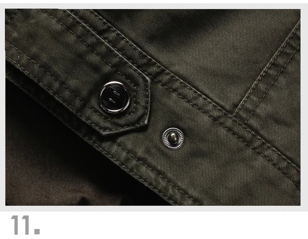 Jaqueta Militar Masculina Plus Size M-6XL - Algodão e Poliéster