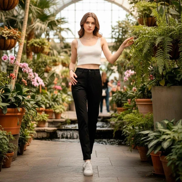 [Leve 3 Pague 2] Calça Feminina Aurora em Malha Seda Gelo (Moderna Com Modelagem Inteligente!!)