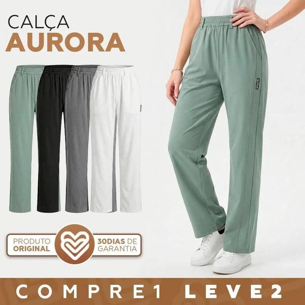 [Leve 3 Pague 2] Calça Feminina Aurora em Malha Seda Gelo (Moderna Com Modelagem Inteligente!!)