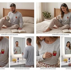 PIJAMA MANGA LONGA ADULTO BATATA FRITA 76219 PINGO LELE