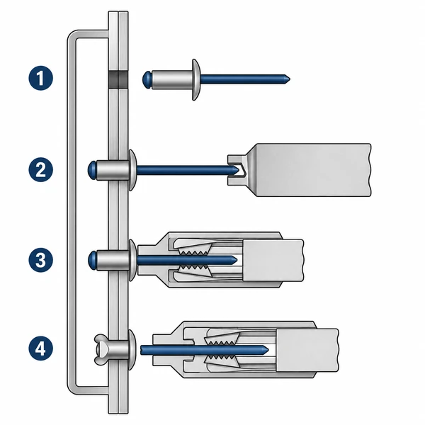 Rebite Pop 210 Alumínio 2,4 x 10 mm - Kit com 100 Unidades | Alta Resistência