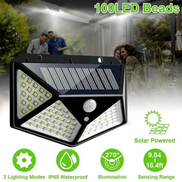 Lâmpada solar multifuncional decoração de jardim ao ar livre luz solar led à prova d' água holofote alimentado por luz solar com sensor de movimento