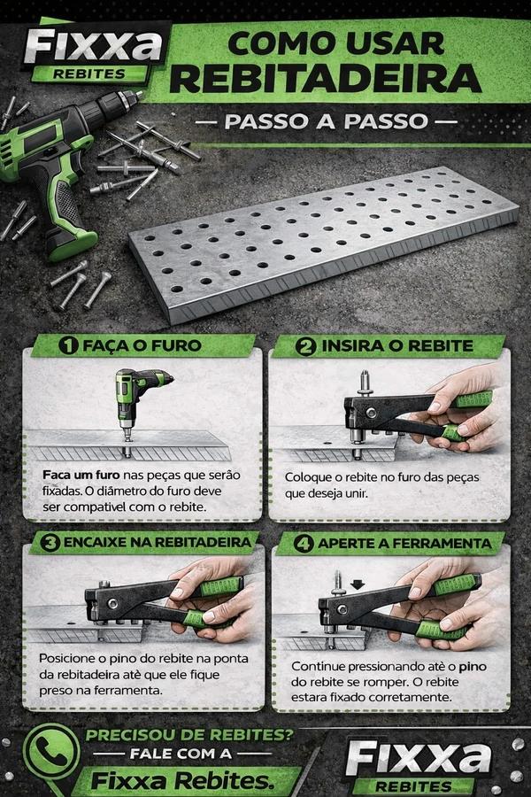 Rebite Pop 210 Alumínio 2,4 x 10 mm - Kit com 100 Unidades | Alta Resistência