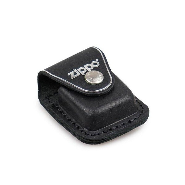 Porta Isqueiro Zippo em Couro - Preto