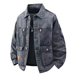Jaqueta Jeans Masculina Marenzzo Loose Fit Resistente