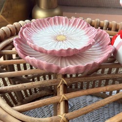 Petisqueira Flor de Aurora em Cerâmica - 20cm