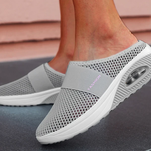 (PAGUE 1 LEVE 2 - PROMOÇÃO EXCLUSIVA) Tênis Ortopédico Com Amortecedor Antiderrapante Light Feet + BRINDE
