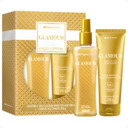 Kit Deo Colônia Body Splash 200 ml Creme Acetinado 200 gr Phytoderm Glamour