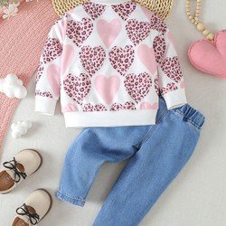 Conjunto Moletom e Jeans Leopardo Rose