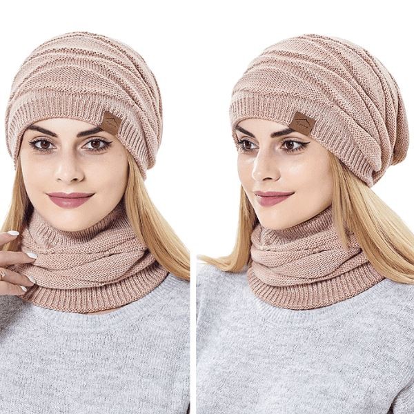 Gorro e Protetor de Pescoço Lã Feminino WinterWonder