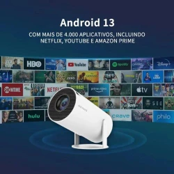 Projetor Inteligente HY300 PRO 4K Android 11 WiFi e Bluetooth