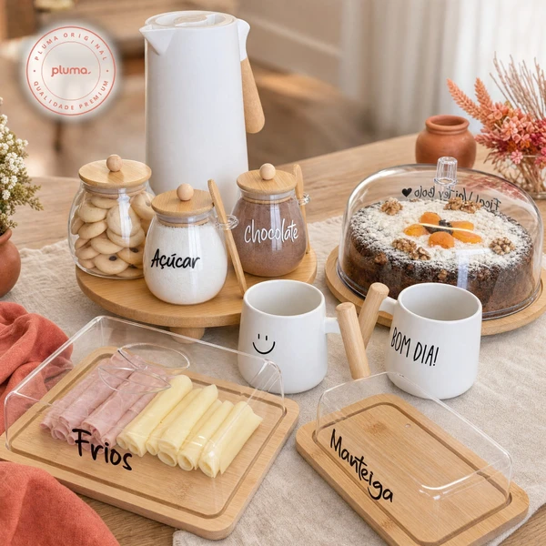 KIT CAIXA DO MÊS BAMBU MESA POSTA COM POTES