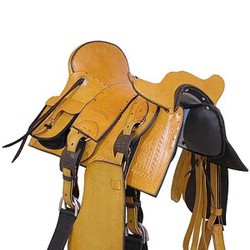 Arreio Socado Completo com Bolsos 15 polegadas (Amarelo)