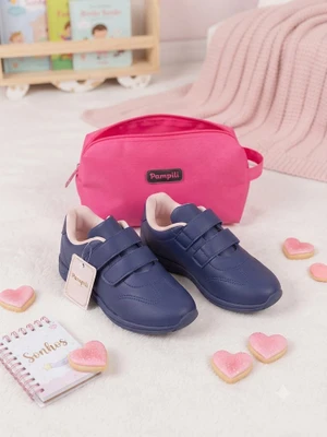 TENIS PAMPILI HONEY INFANTIL MARINHO/ROSA BALE 169176 