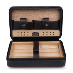 Umidor de Viagem Cohiba para 4 Charutos em Couro - Preto