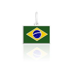 Pingente resina Bandeira País Brasil TAM-1 MINI