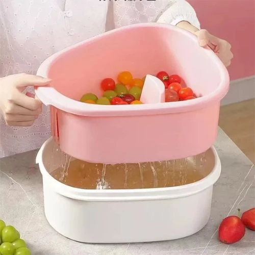 Lavadora Manual de Frutas, Verduras e Legumes com Cesto Giratório