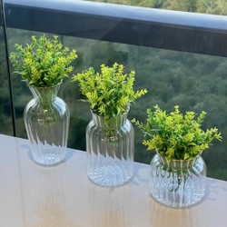 Mini Vaso com Borda Dourada 13cm
