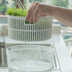 Kit organizador e secador de saladas Ou 5,5L Linha Clear Fresh