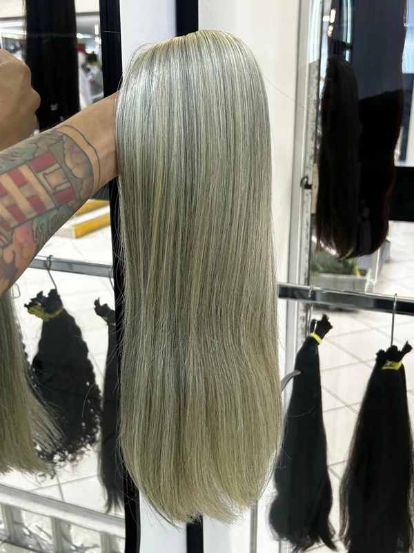 Cabelo Vietnamita Loiro Mesclado 55cm - 100gr