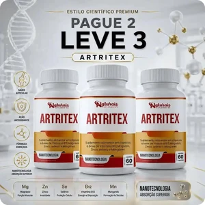 Artritex - Para você que Não aceita ficar parado vendo A vida passar - Kit com 3 frascos