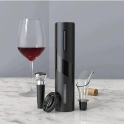 Kit Abridor de Vinho Elétrico Recarregável USB 4 Peças
