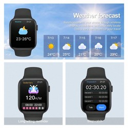 Relógio Inteligente de Silicone Unissex, com Suporte para Chamadas de Telefone, Podômetro, Contagem de Calorias, Alarme, Lembretes de Chamada/Mensagem, Tela Sensível ao Toque Full 2,01, Compatível com Android e iOS, Presente d