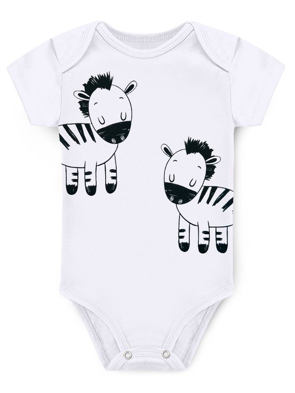 KIT BODY INFANTIL 3 PEÇAS SUEDINE ZEBRA