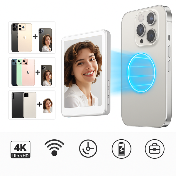 Tela Monitor de Selfie Vlog para Celular Preto