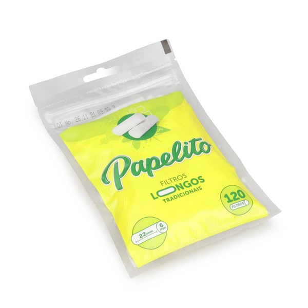 Filtro para Cigarro Papelito Tradicional Longo 6mm (Pacote com 120)