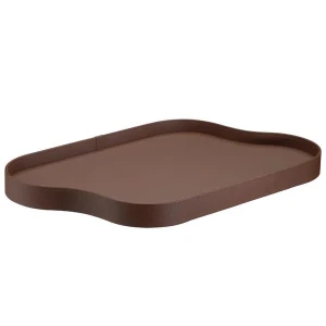 Bandeja Orgânica Mavie Em Courino Ecológico 42x25x4,5cm Caramelo