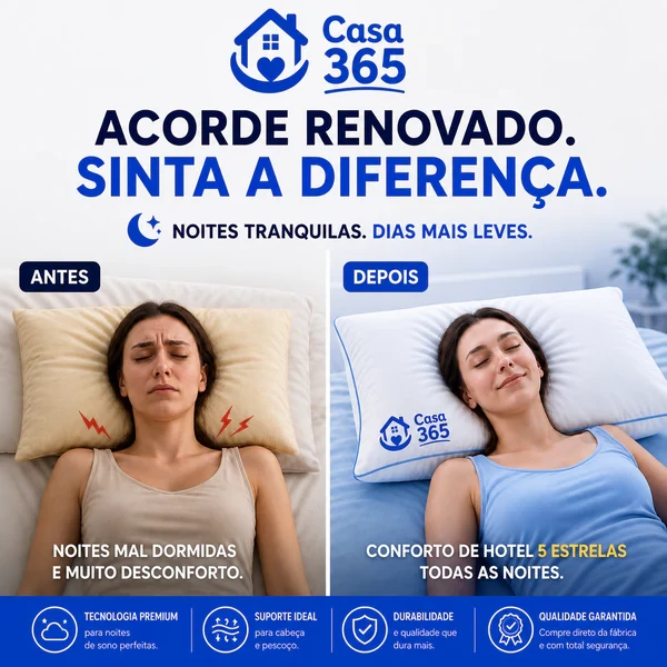 CloudPillow™ Travesseiro Premium Pluma de Ganso - Conforto de Hotel 5 Estrelas
