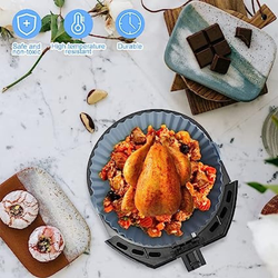 2x Formas de silicone reutilizável para Airfryer